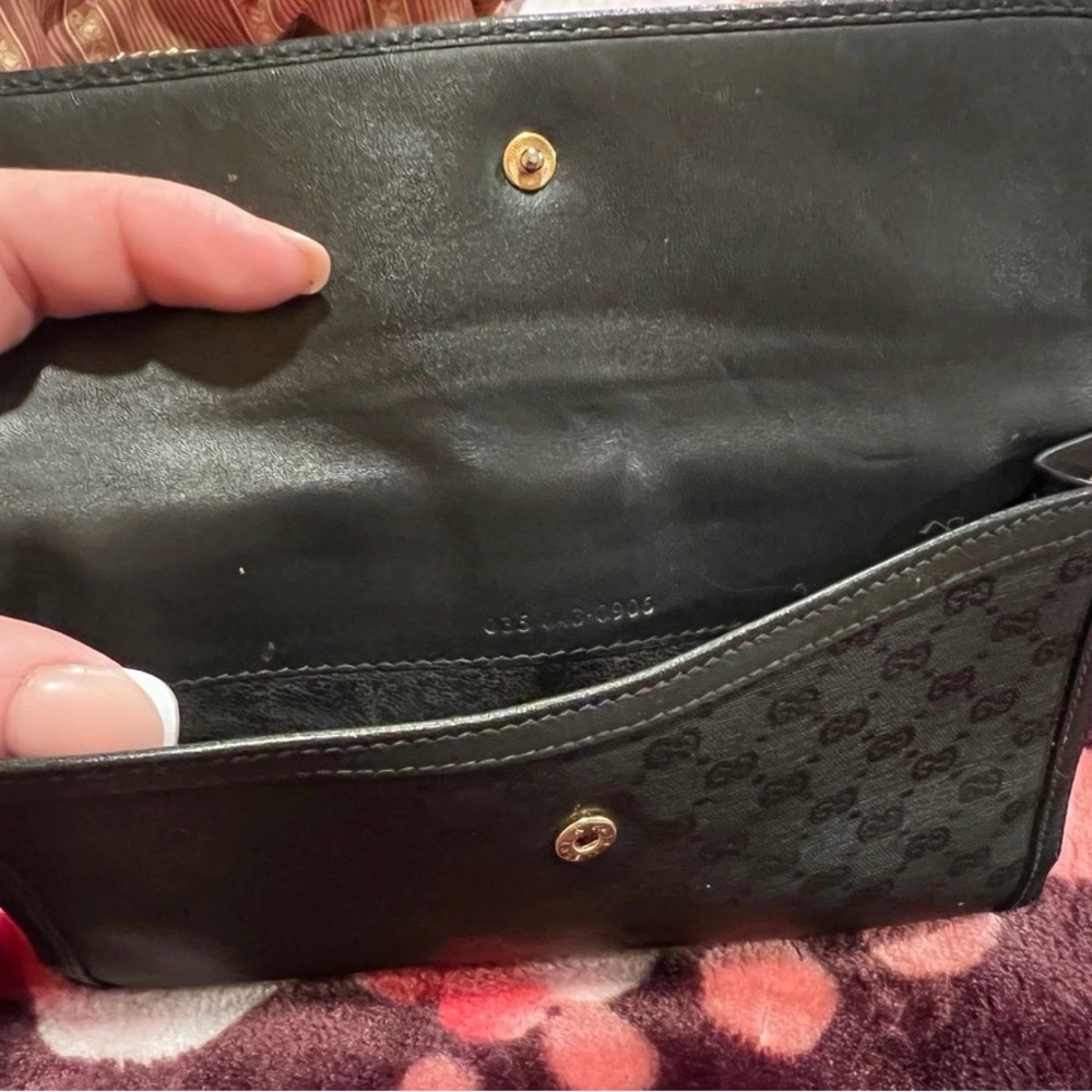 AUTHENTIC Gucci Black GG MARMONT Chain Wristlet w/Gold Hardware /Cert attached - Picture 5 of 10